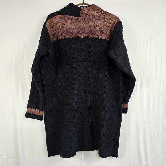 Vintage Chunky Knit Sweater Cardigan Size Large - Picture 6 of 9